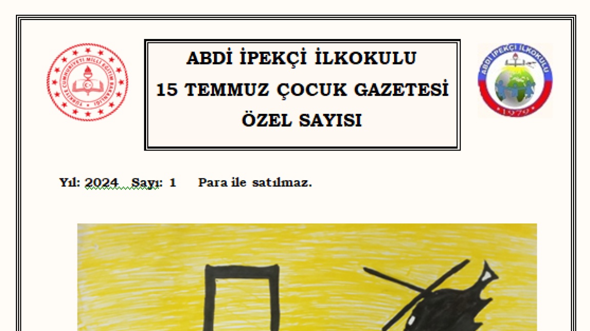 15 TEMMUZ ÇOCUK GAZETESİ ÖZEL SAYISI